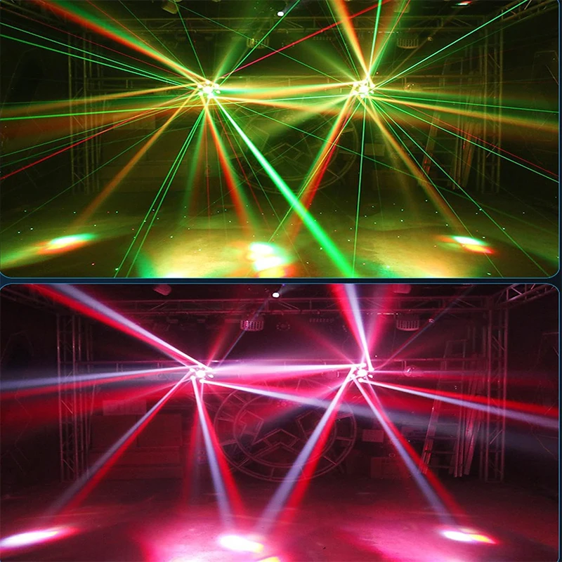 150 ワットムービングヘッドビームライト RG レーザーステージライト DMX ディスコライト RGB 回転パーティーバー
