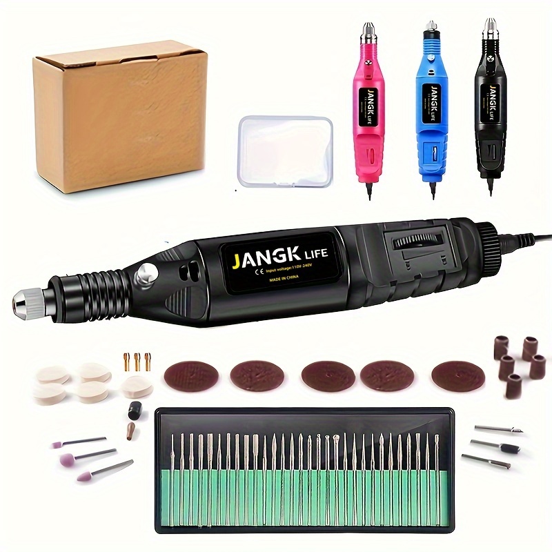 Mini perceuse électrique 9V, stylo carbonaté, vitesse variable, kit d'outils à distance, graveur pour le meulage et le polissage