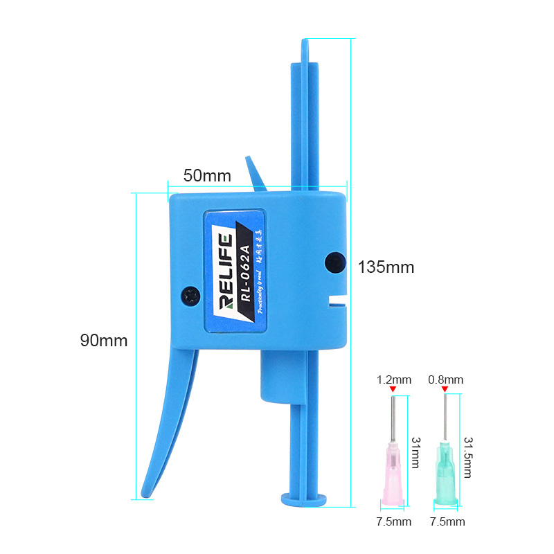 Relife RL-062A RL-062B RL-062C manual cola agulha impulsionador push rod soldagem óleo impulsionador pasta fluxo ferramenta de propulsão dispensador de cola