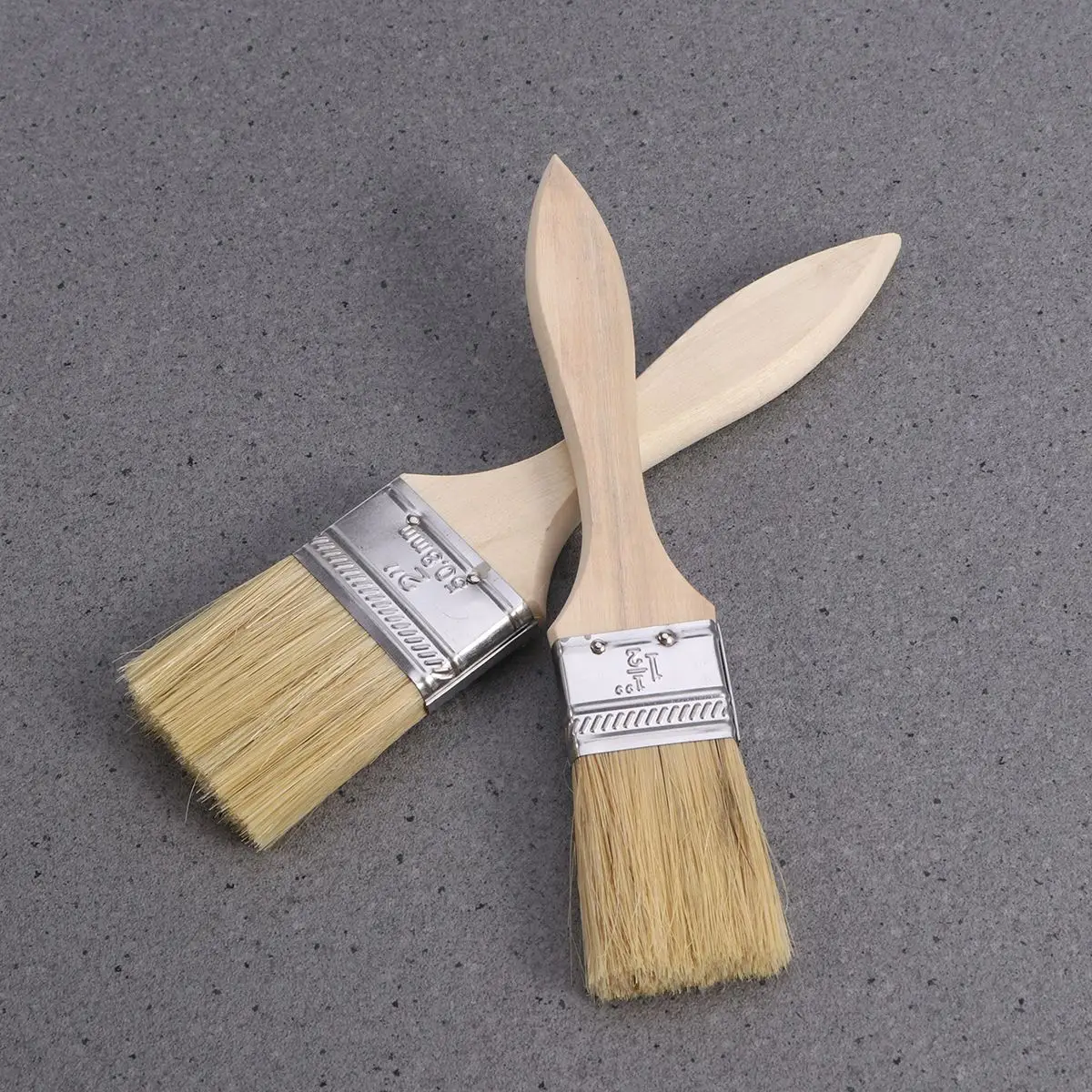5PCS พู่กันระบายสีไม้ Handle แปรงสำหรับผนังและเฟอร์นิเจอร์สีพู่กันระบายสีทำความสะอาดไม้แปรงทำความสะอาด