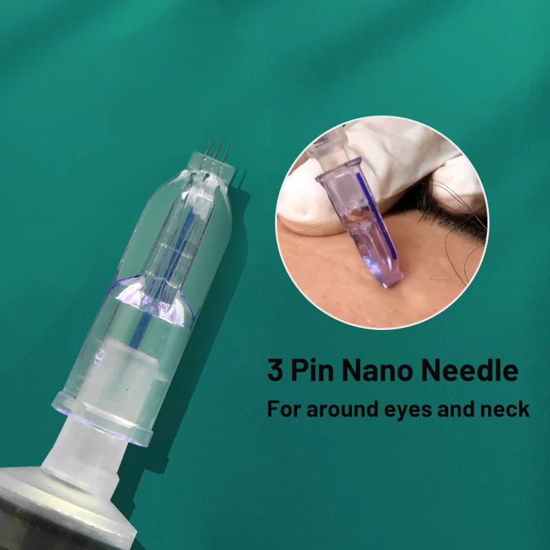 Crystal Nanosoft 3Pins 34G Micro Needle 0.6/1.0/1.2/1.5 Fast Delivery Ultrafine Multineedling for mesotherapy