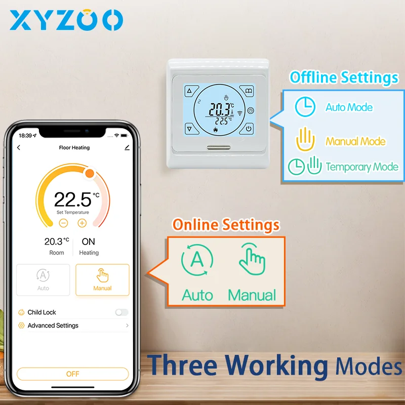 WiFi Thermostat Tuya Smart Home Temperaturregler Kessel/Elektrische/Bodenwasser Heizung Temperatur Controller Alice Alexa Google