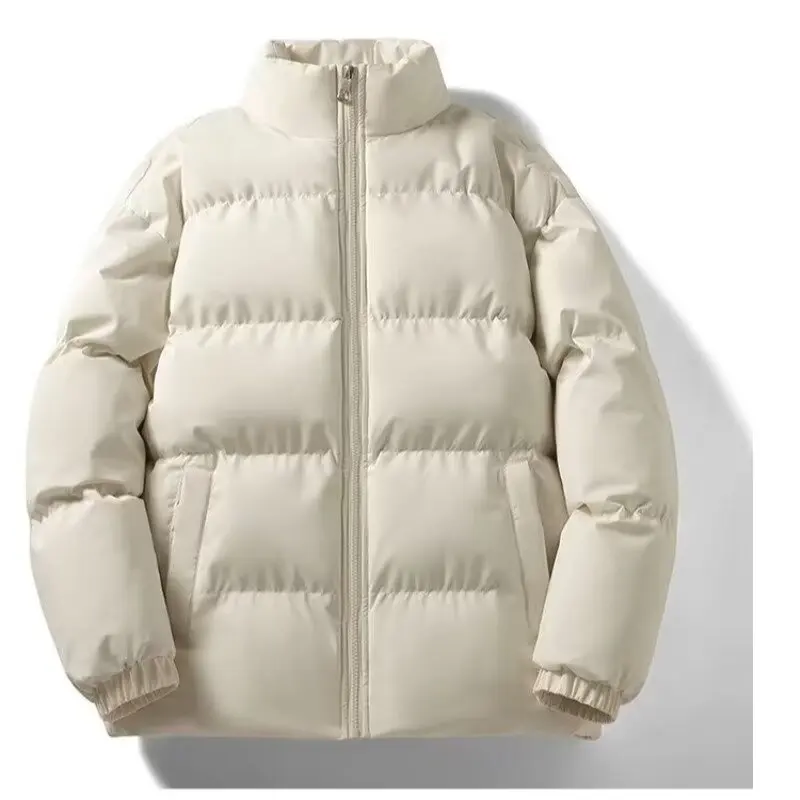 Jaqueta de algodão masculina temporada nova marca na moda dupla face usar gola alta jaqueta grossa quente plus size jaqueta de algodão