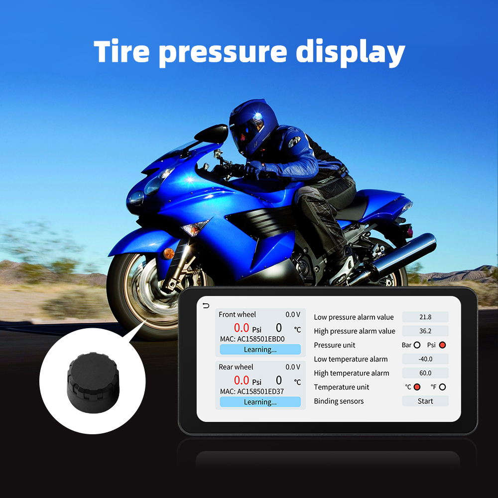 EKIY-Motocicleta CarPlay com GPS, Android sem fio, Auto Airplay tela, monitor de motocicleta portátil, DVR opcional, TPMS, 6.3in