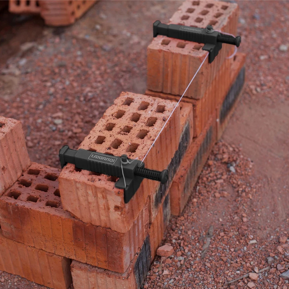 1-6pcs Bricklaying Wire Drawer Liner Construction Tool Bricklaying Wall Builder Building Wire Frame Brick Liner Runner Levelers