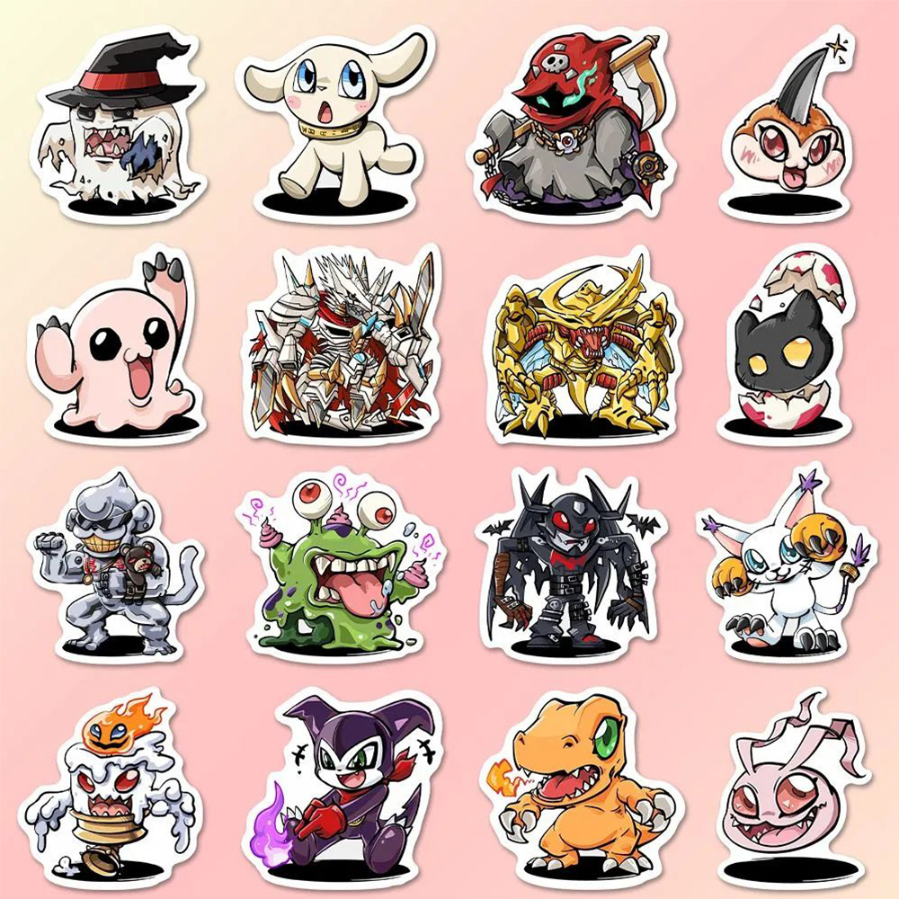 10/30/54pcs Anime Digimon Adventure Stickers Cartoon Kids Decals Toy DIY Phone Case Suitcase Water Bottle Cool Graffiti Sticker