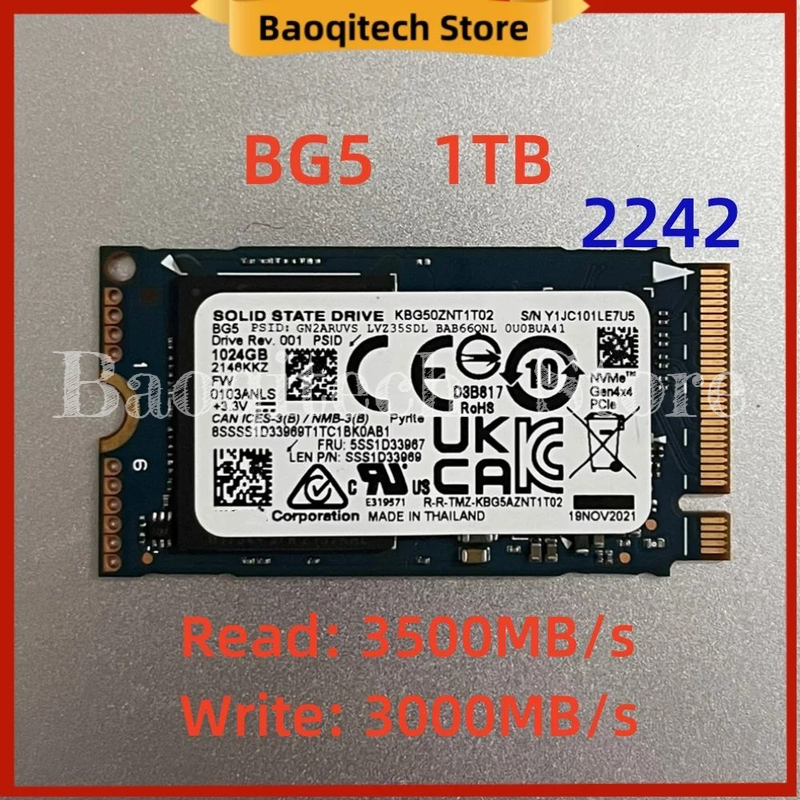 NEU FÜR Toshiba Kioxia SSD BG5 1T 1024GB M.2 NVME 2280 2242 2230 PCLE4.0X4 Solid State Drive