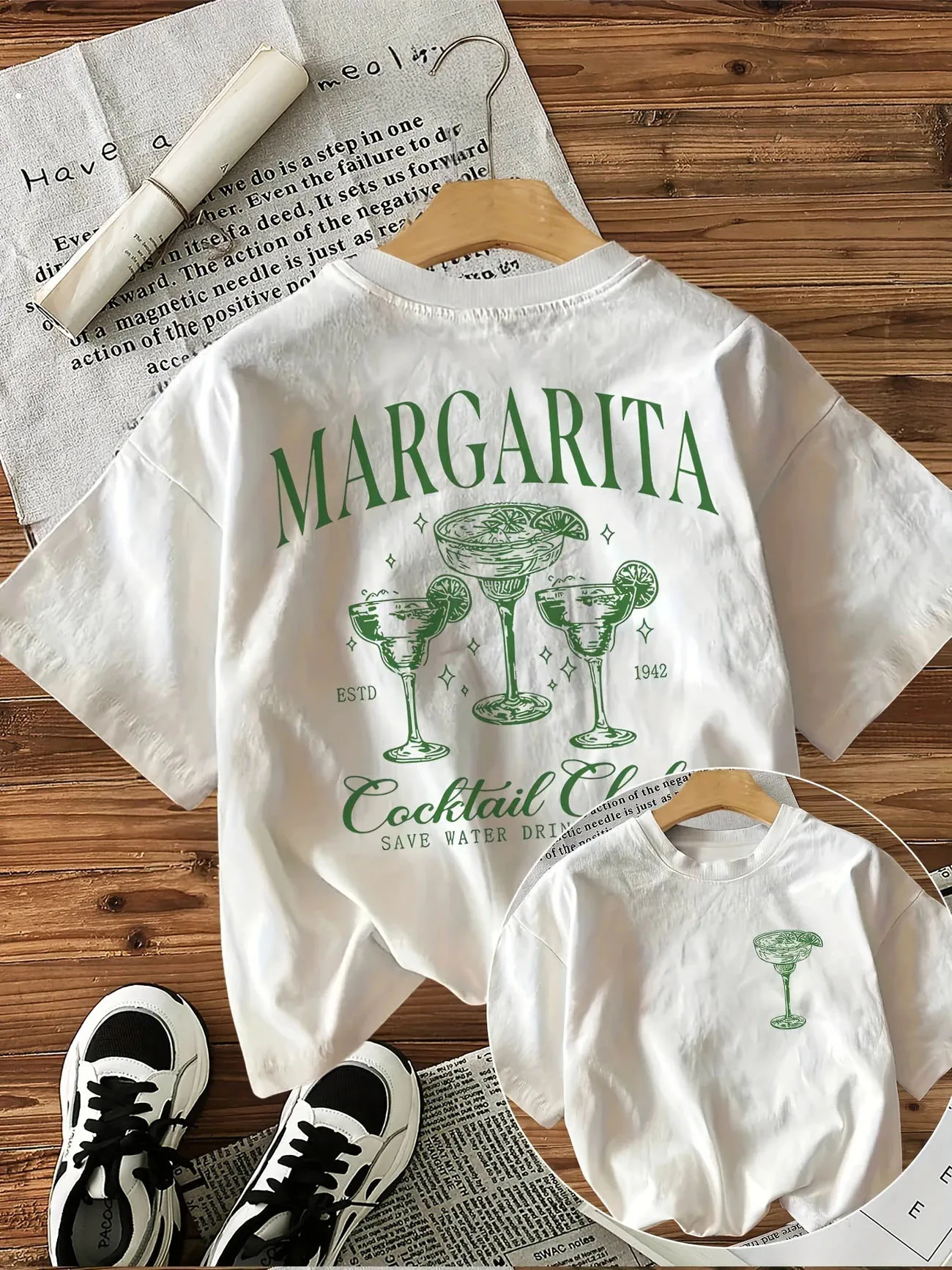 Camisetas holgadas de algodón 100% Y2k Margarita Drink, camisetas divertidas para mujer, camisetas gráficas de moda coreana Egirl, camisetas, ropa para mujer