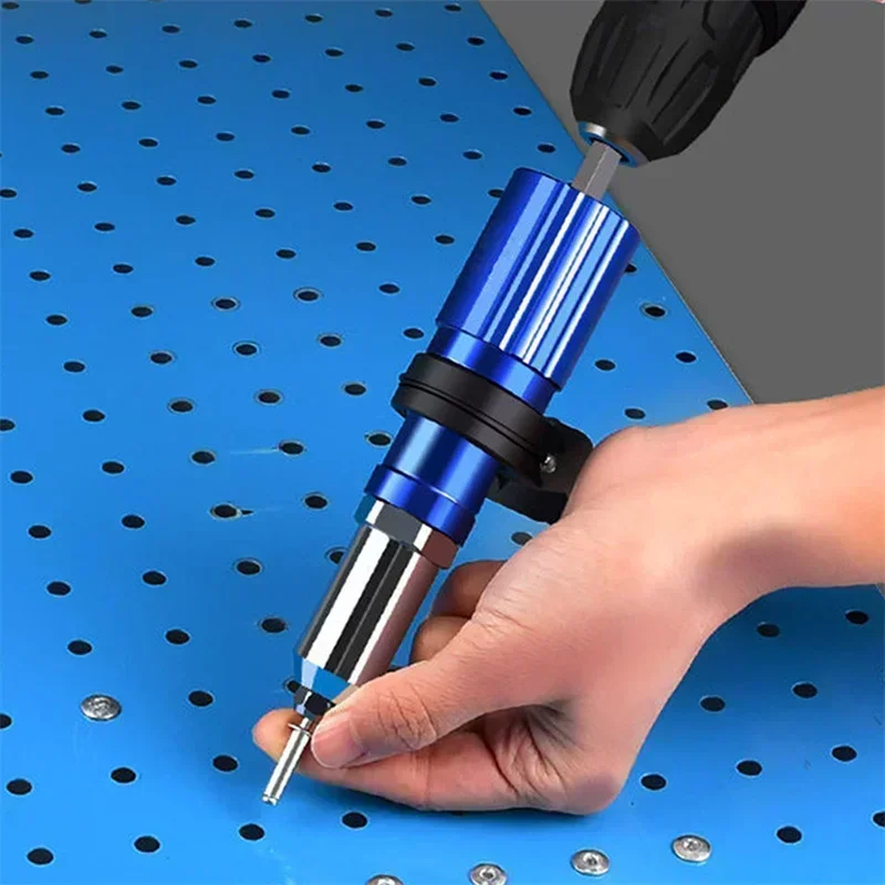 Le jeu d'adaptateurs d'outils de rivets électriques convertit le perçage en un outil de rivetage puissant pour une Installation rapide sur divers matériaux