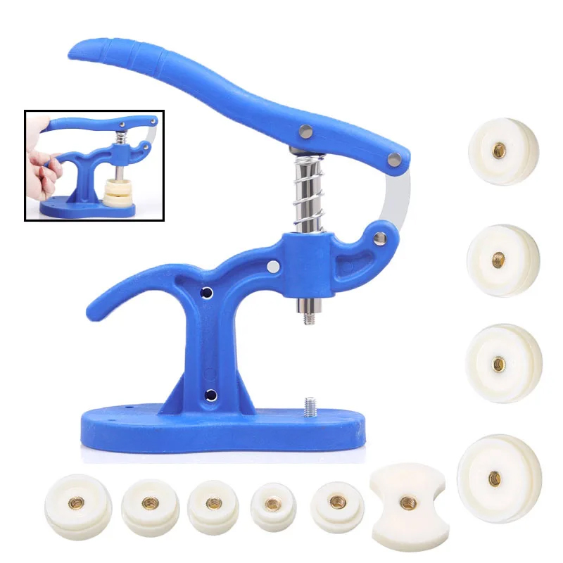 圧力修理プレスツール時計バッククローザー時計メーカーツールケースクリスタルガラスハンドツール 12 プラスチックダイアクセサリー