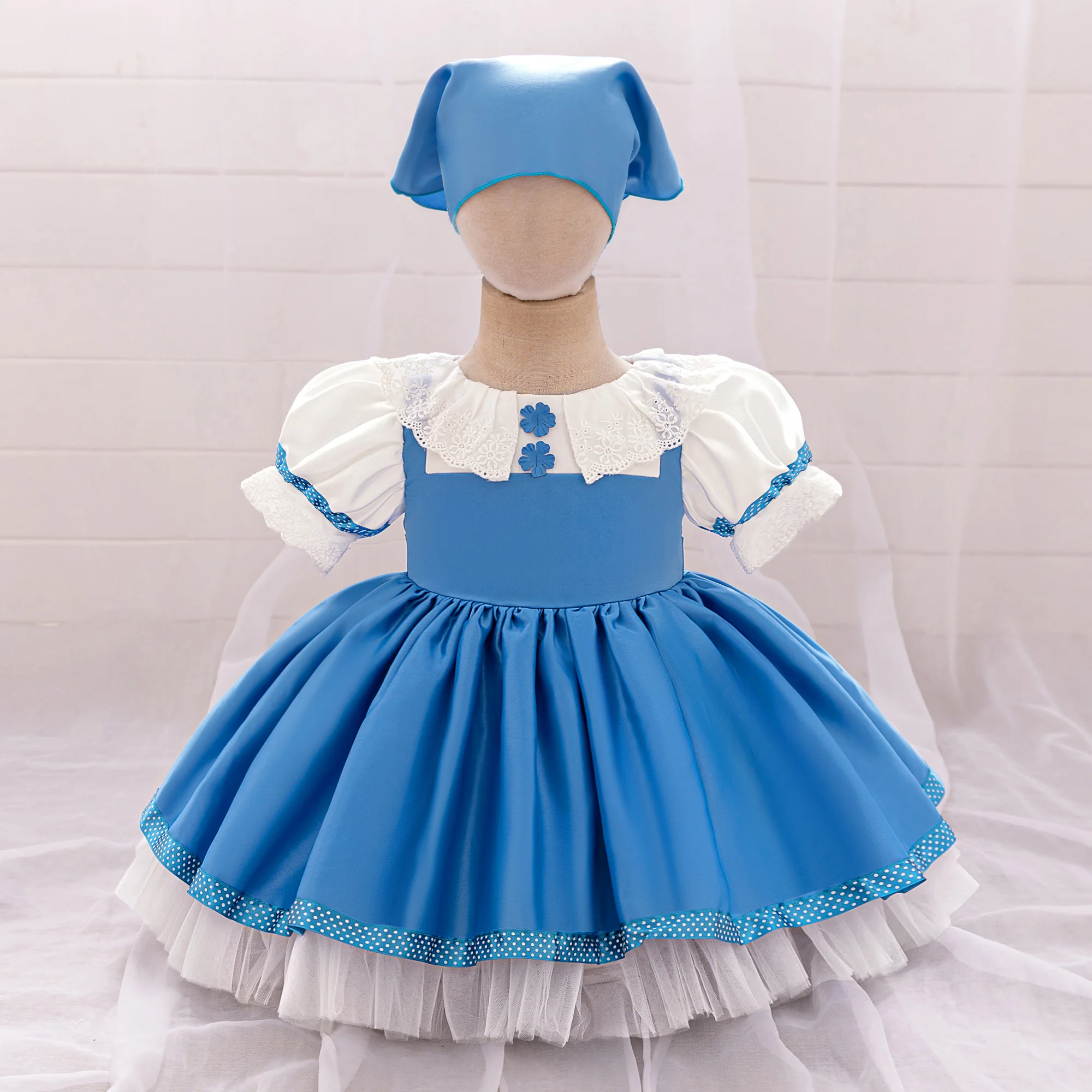로리타 매쉬와 베어 신부 들러리 소녀 파티 드레스 메이드 웨딩 1 생일 공주 드레스 아기 Tulle 크리스마스 의상