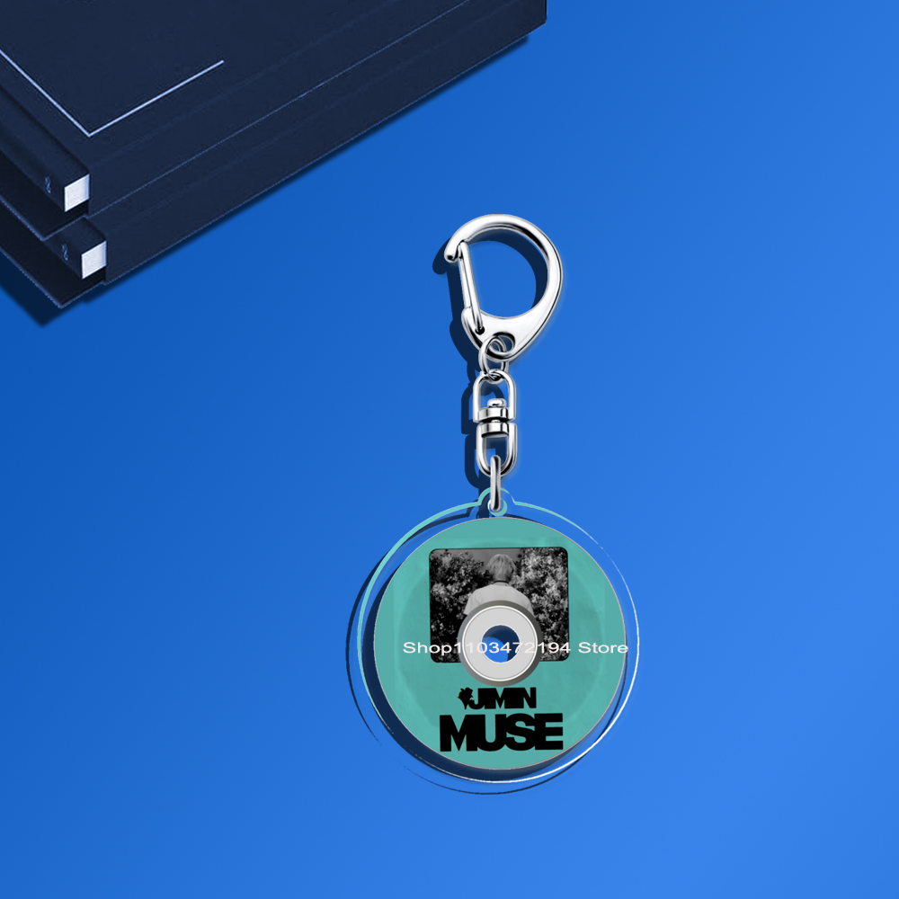 อะคริลิคKpop Mini CDพวงกุญแจGOLDEN MUSEอัลบั้มLAYOVER Agust Dddays FACES INGIDO JINS KeyแหวนV Teakook Kpopอุปกรณ์เสริมMerch