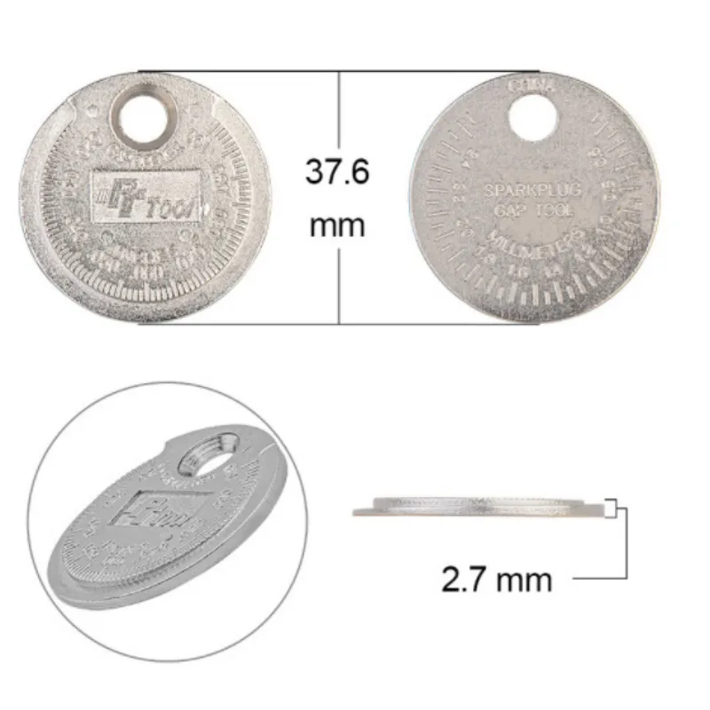 Munttype 0,6-2,4 mm 0,02-0,10 inch Bougie Gap Gauge Meetinstrument Bereik Bougie Gage Kaliber Meetinstrument