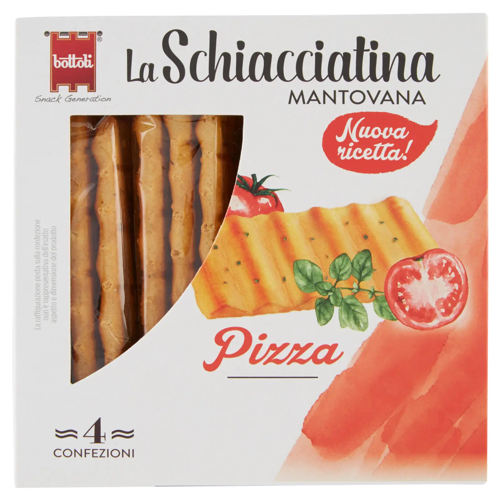 Salziges Gebäck mit einem Geschmack von Pizza 4x37,5g-schiacciatina