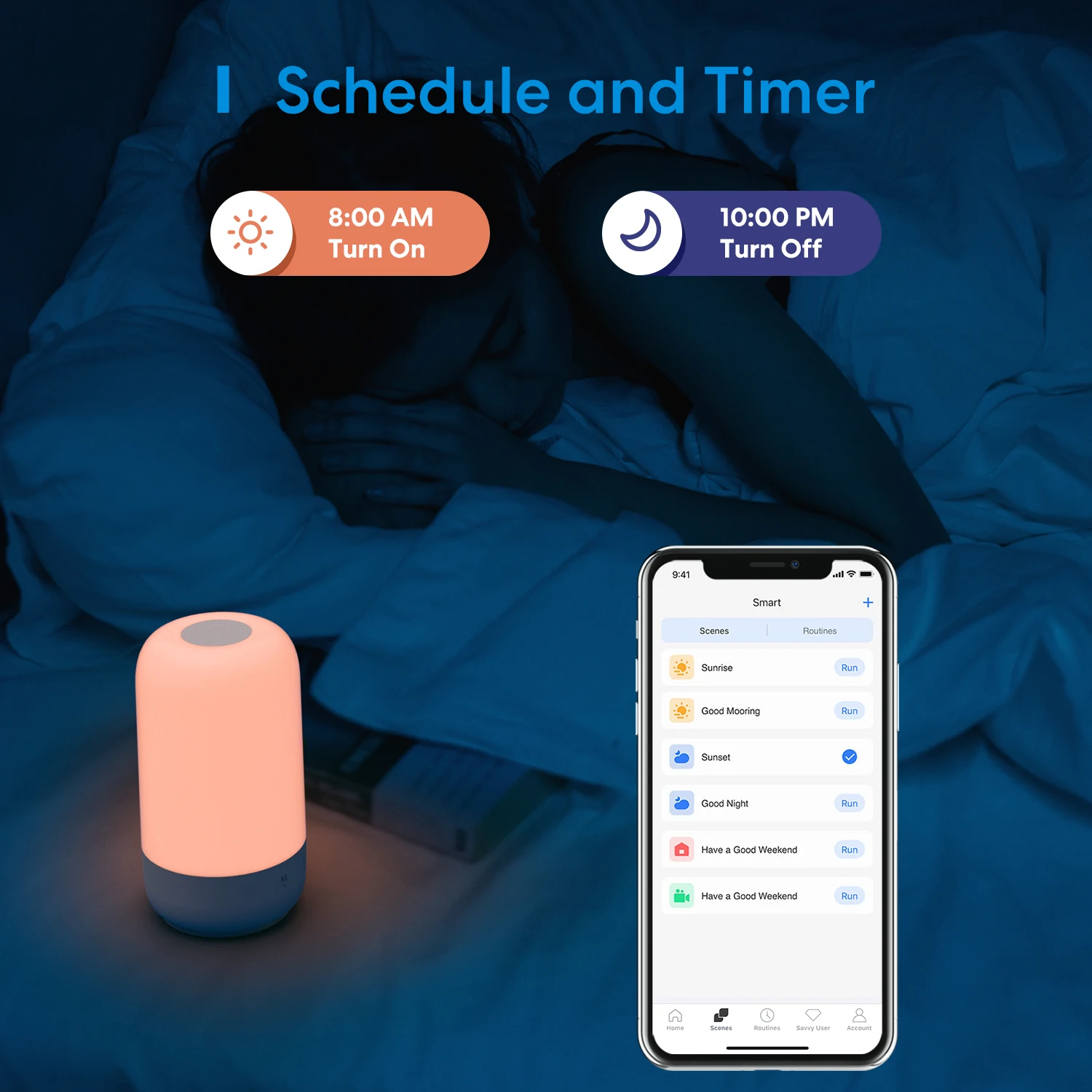 Meross-lámpara de mesa inteligente HomeKit, luz nocturna de cabecera con Control táctil regulable RGBWW, wifi, compatible con Alexa, Google Home, SmartThings