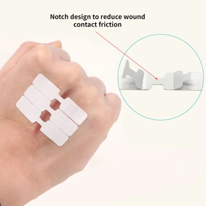 20 unids/set tirita sin sutura parche para tensión muscular de la piel yeso para heridas tiras de primeros auxilios de emergencia vendajes adhesivos Woundplast