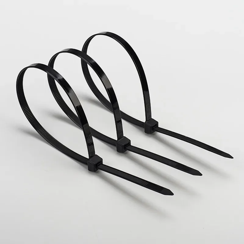 Fascetta in nylon di plastica autobloccante 100 PZ Fascetta per cavi nera Anello di fissaggio Fascetta per cavi Fascetta per cavi con cerniera Set di fascette per cavi in nylon