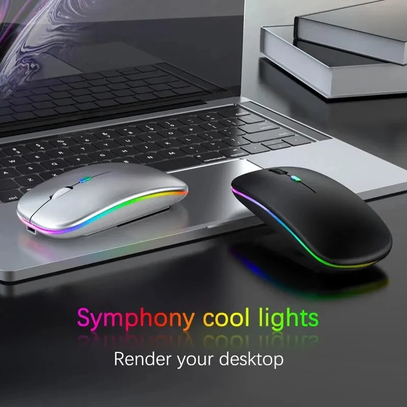 Xiaomi Bluetooth Dual-mode Wireless Mouse Rechargeable Silent Illuminated Wireless Mice For Laptop PC  Ergonomic Gaming Mouse