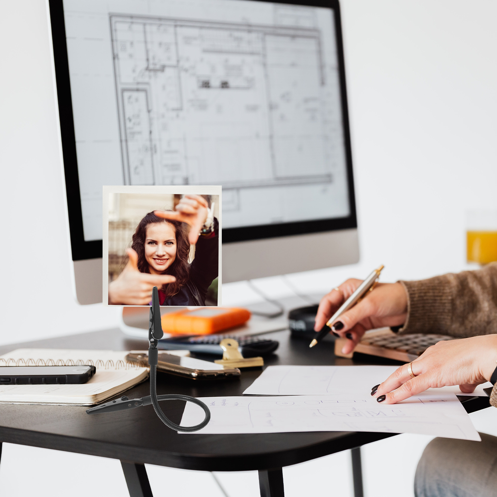 2 Stück Doppelenden Krokodilklemmen Fotohalter Krokodilklemmen Memo Bildklemmen