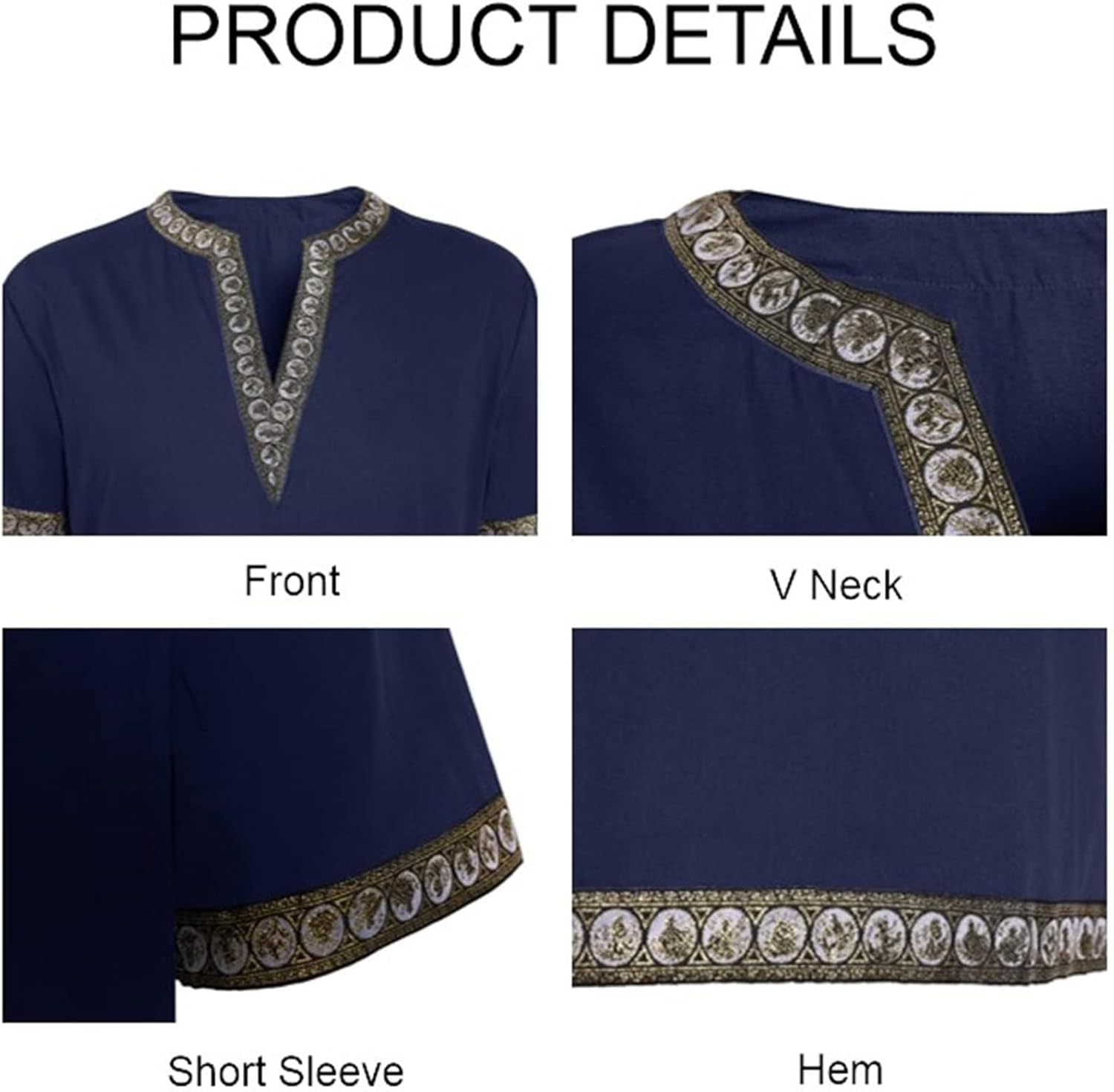 Tunique de chevalier médiéval pour hommes, Costume écossais de mercenaire de la Renaissance, guerrier LARP, hauts d'halloween