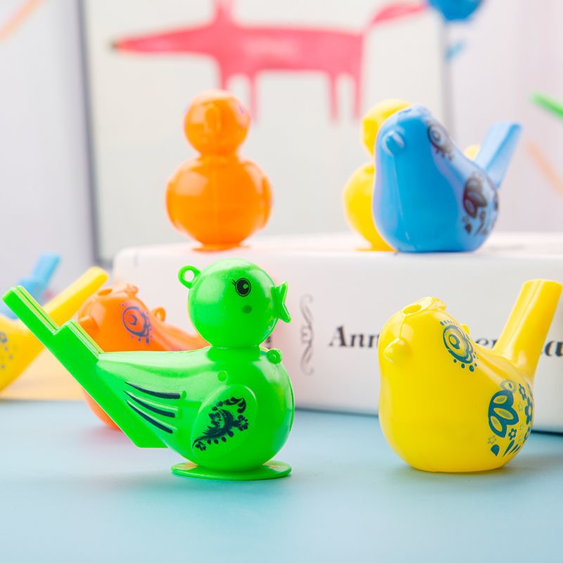 Coloured Drawing Water Bird Whistle Bathtime Musical Toy for Kid Early Learning Educational Children Gift Toy Musical Instrument