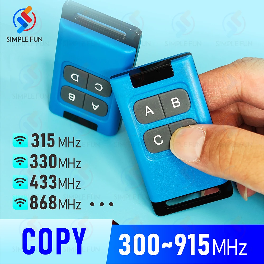433Mhz 330Mhz 868Mhz Copy Remote Control 8-Channels Nice Came Doorhan 300~915Mhz Duplicator Garage Door Opener Clone Transmitter