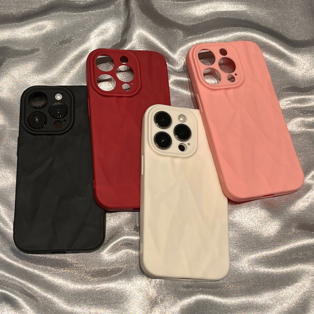 Mode Silikon Falten Falten Telefon Fall Für iPhone 14 13 12 11 15 Pro Max SE X XS XR 8 7 Plus Weiche Candy Farbe Volle Abdeckung