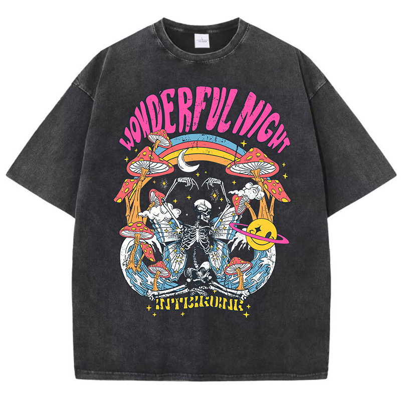 Футболка женская хлопковая оверсайз с принтом в виде бабочки