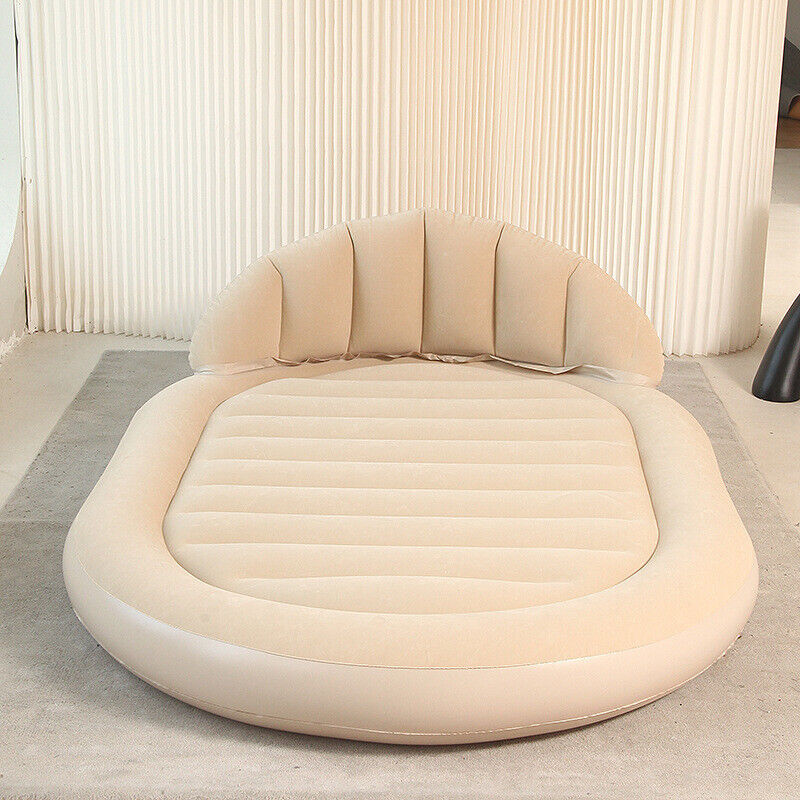 Sofá-cama inflável portátil do Pvc 2 pessoas do colchão com bomba de ar