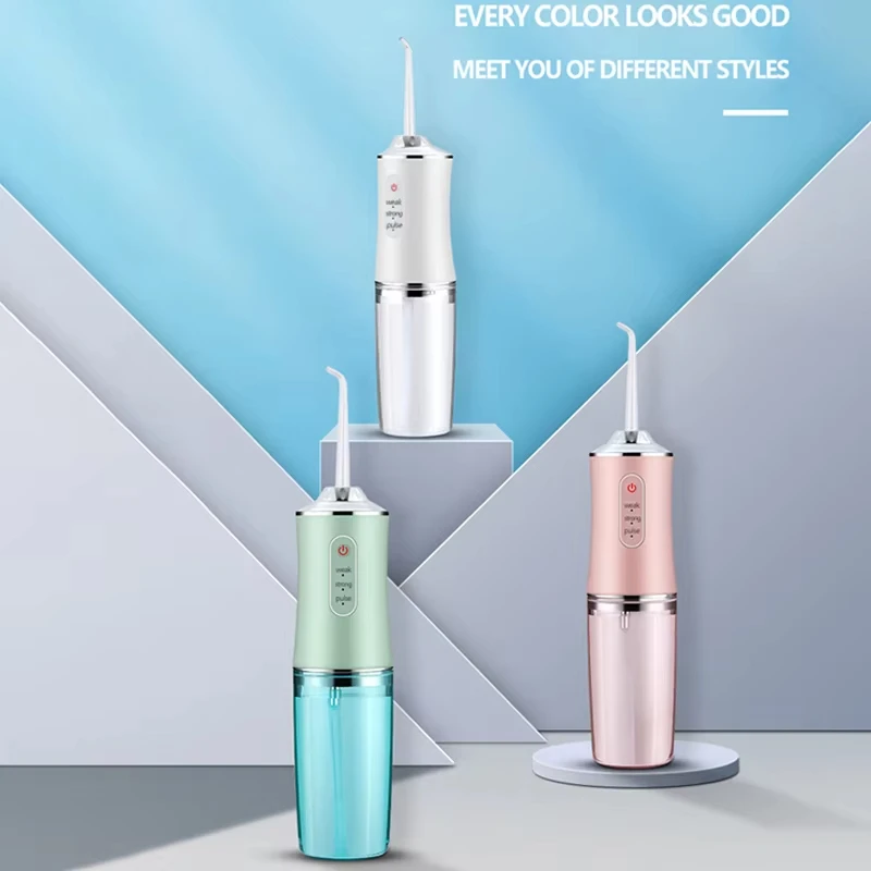 Irrigator ปาก 220ML USB ชาร์จทันตกรรม flosser ทันตกรรมแบบพกพากันน้ํากันน้ํา irrigator ทําความสะอาดฟัน