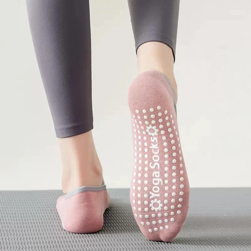 Prati calcetines de Yoga antideslizantes para mujer, calcetines deportivos de silicona transpirables con parte inferior de toalla, calcetines de Yoga, calcetines de Ballet de baile vendaje