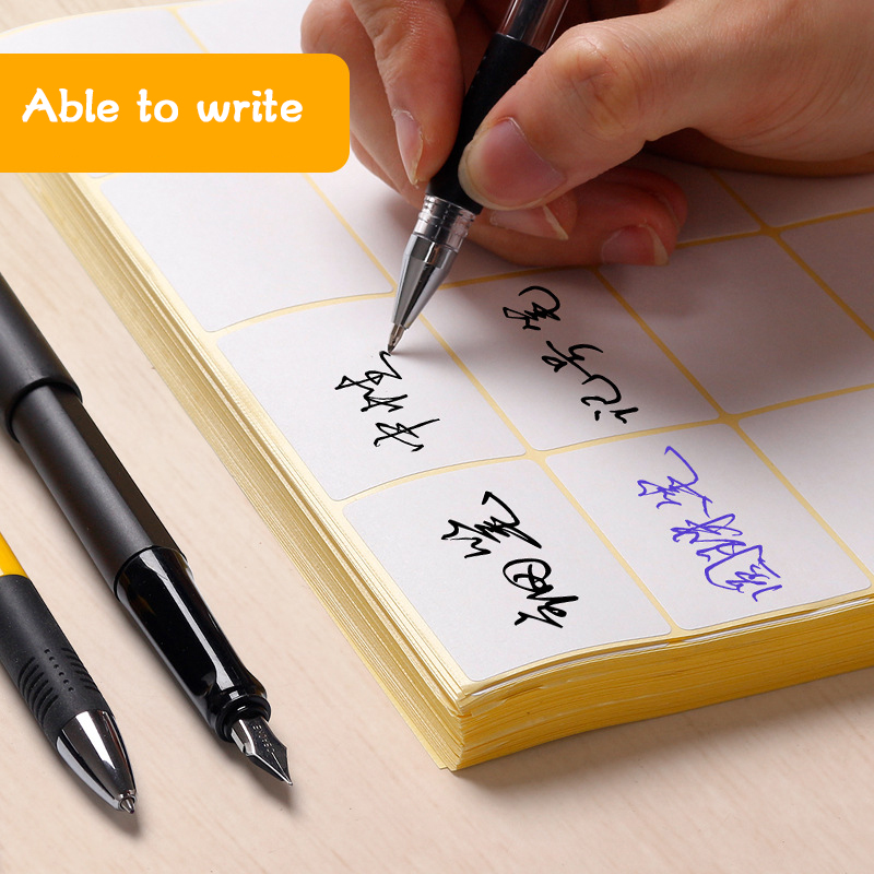 White Blank Paper Label Self Adhesive Sticker Labels Tags Writable Price Label Stickers Stationery supplies 15 Sheets