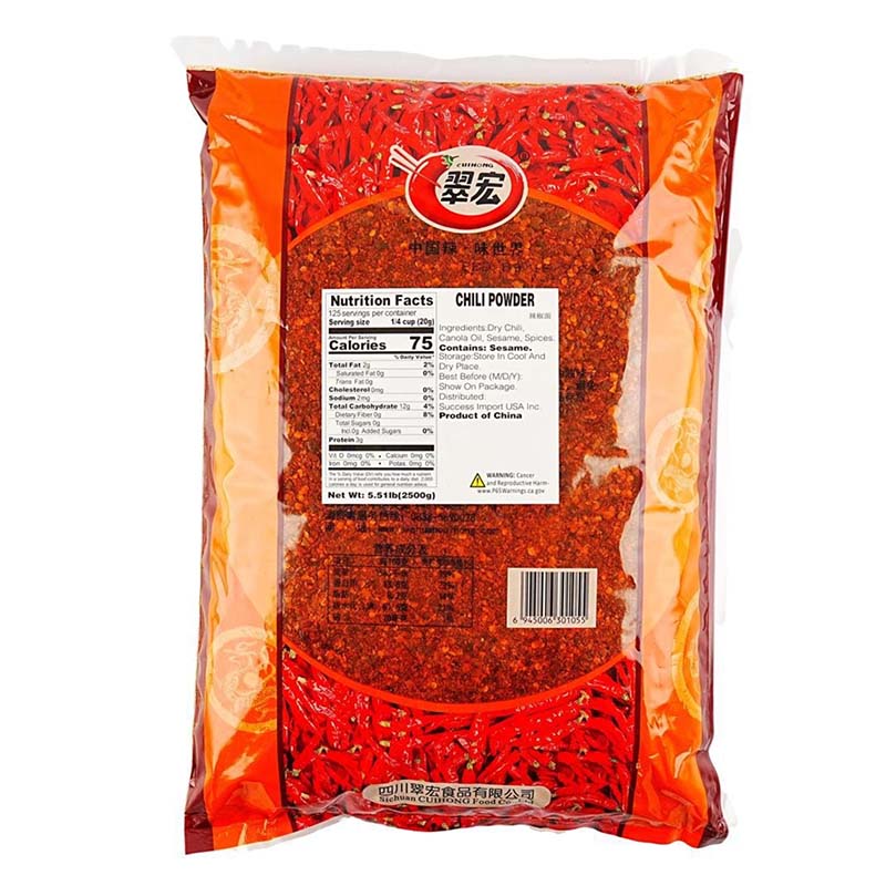 CuiHong 1：10 Chilli Powder 88.25oz(2500g)*1 Pack