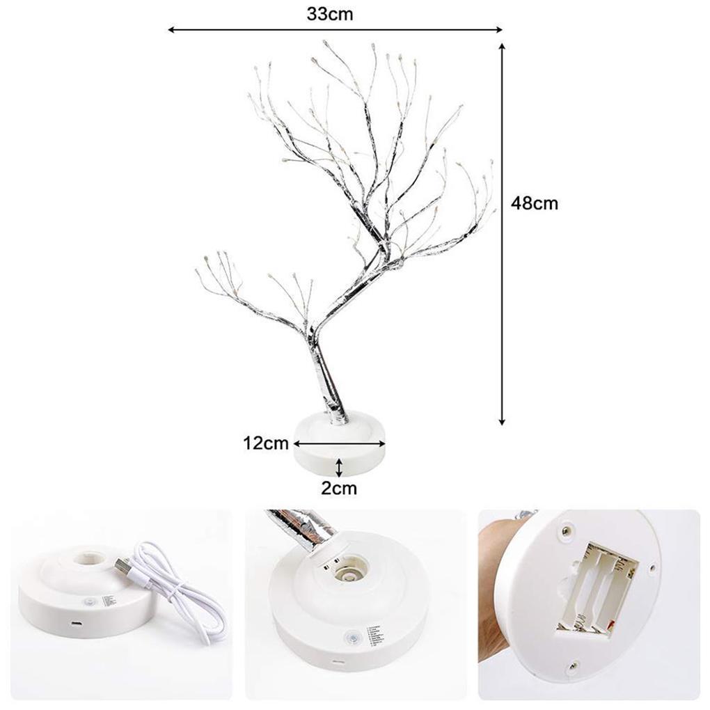 LED Tischlampe Baum Kupferdraht USB Powered Schlafzimmer Studie Dekorative Decack Lampe Kreative Beleuchtung Innen Nachtlampe