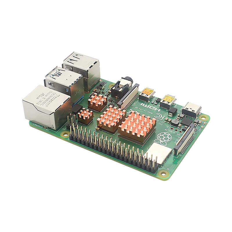 4 шт./компл. радиатор из чистой меди для Raspberry Pi 4B, комплект, кулер, радиатор, пассивная охлаждающая подставка, радиатор для охлаждения Raspberry Pi 4 B