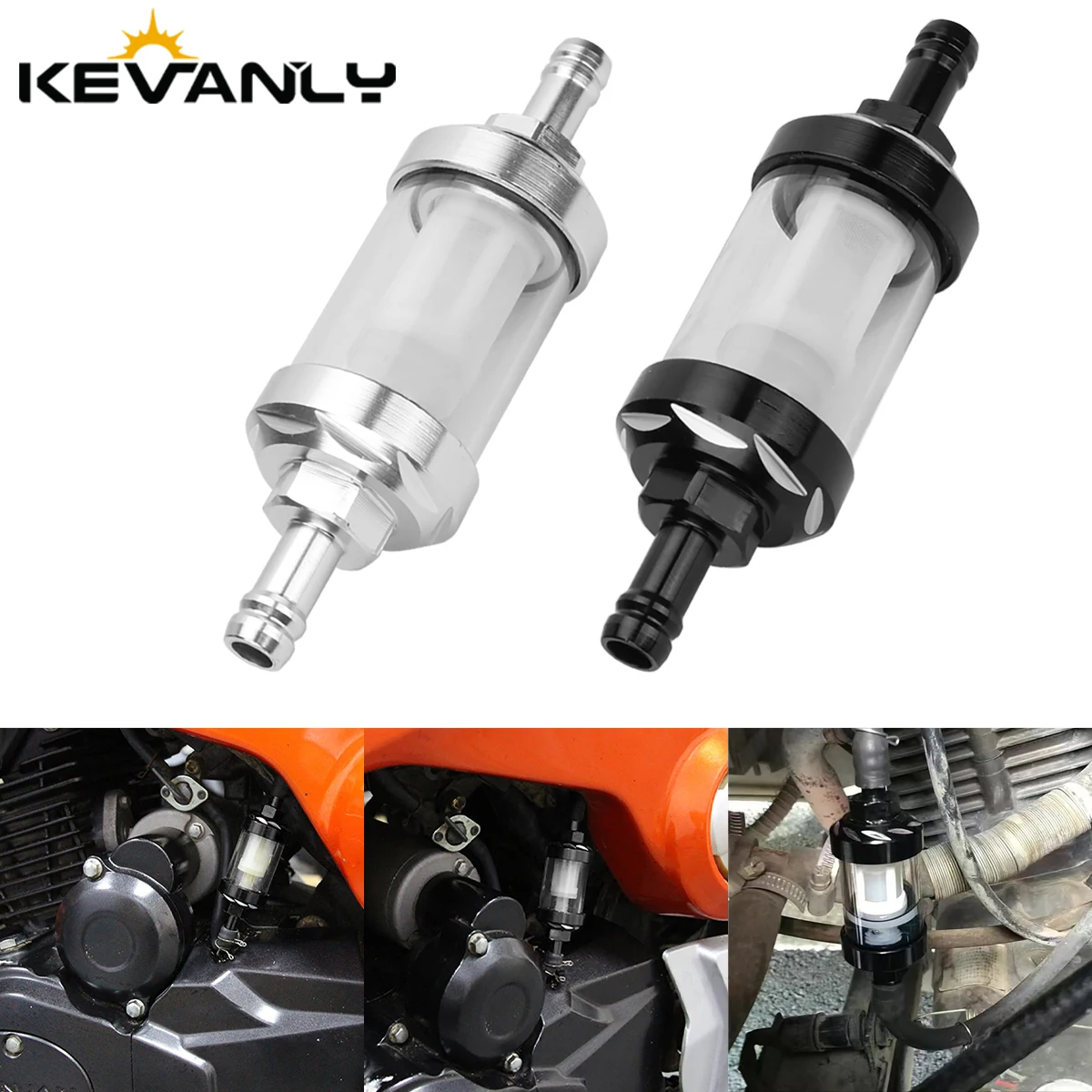 Filtro carburante universale per moto 8mm Motore in linea Carb CNC Benzina Filtro gas combustibile Filtri olio motore Accessori ATV fuoristrada