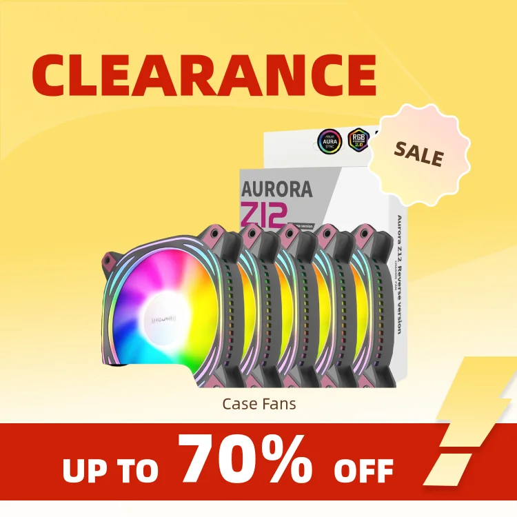Clearance_Aigo Z12 Computerkast Fan Reverse Ventoinha PC 120mm Rgb Fan Cooler 4pin PWM CPU Koelventilator 3pin5v Argb 12cm Ventila