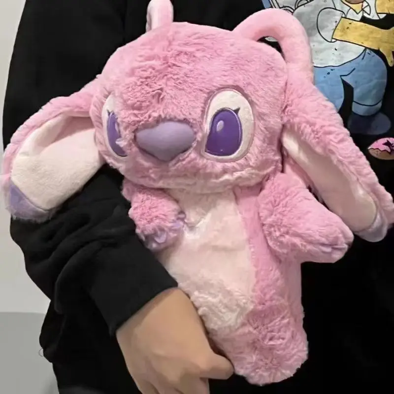 Clearance_MINISO 디즈니 스티치 애니메이션 겨울 초대형 플러시 뜨거운 물병 홈 물 채우는 손 따뜻하게 휴일 선물 G