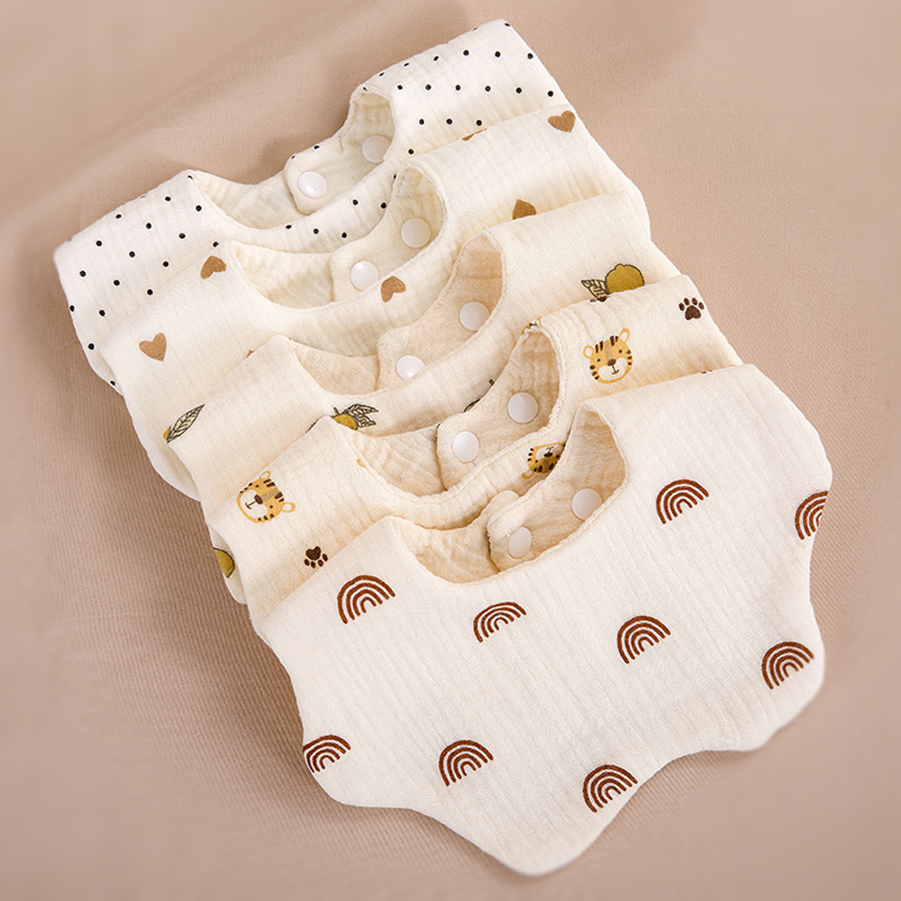Bavoirs d'alimentation en gaze de coton pour bébé, 3 pièces, pétales doux d'été, serviette de bave imprimée, nouveau-né, enfant en bas âge, tissu de rot pour enfants