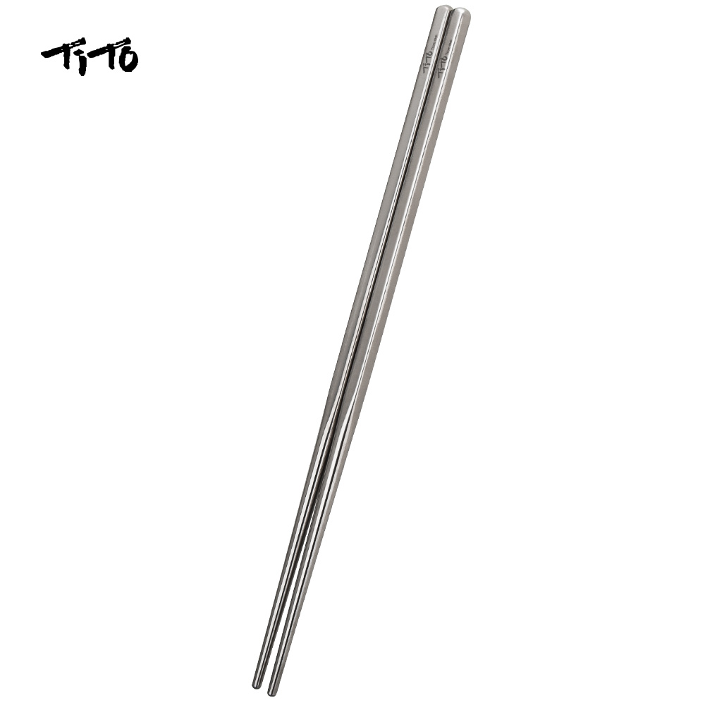 Tito cắm trại Ngoài Trời Bộ đồ ăn Titanium Hợp kim 6mm/7mm rỗng Đũa tập ăn cho đi bộ đường dài đi du lịch Bộ đồ ăn Titanium đũa