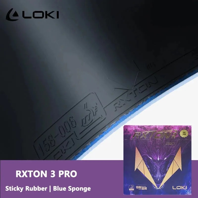 LOKI RXTON 3 PRO caoutchouc de Tennis de Table pour raquette collante et boutons en caoutchouc de Ping-Pong approuvé ITTF avec éponge haute densité
