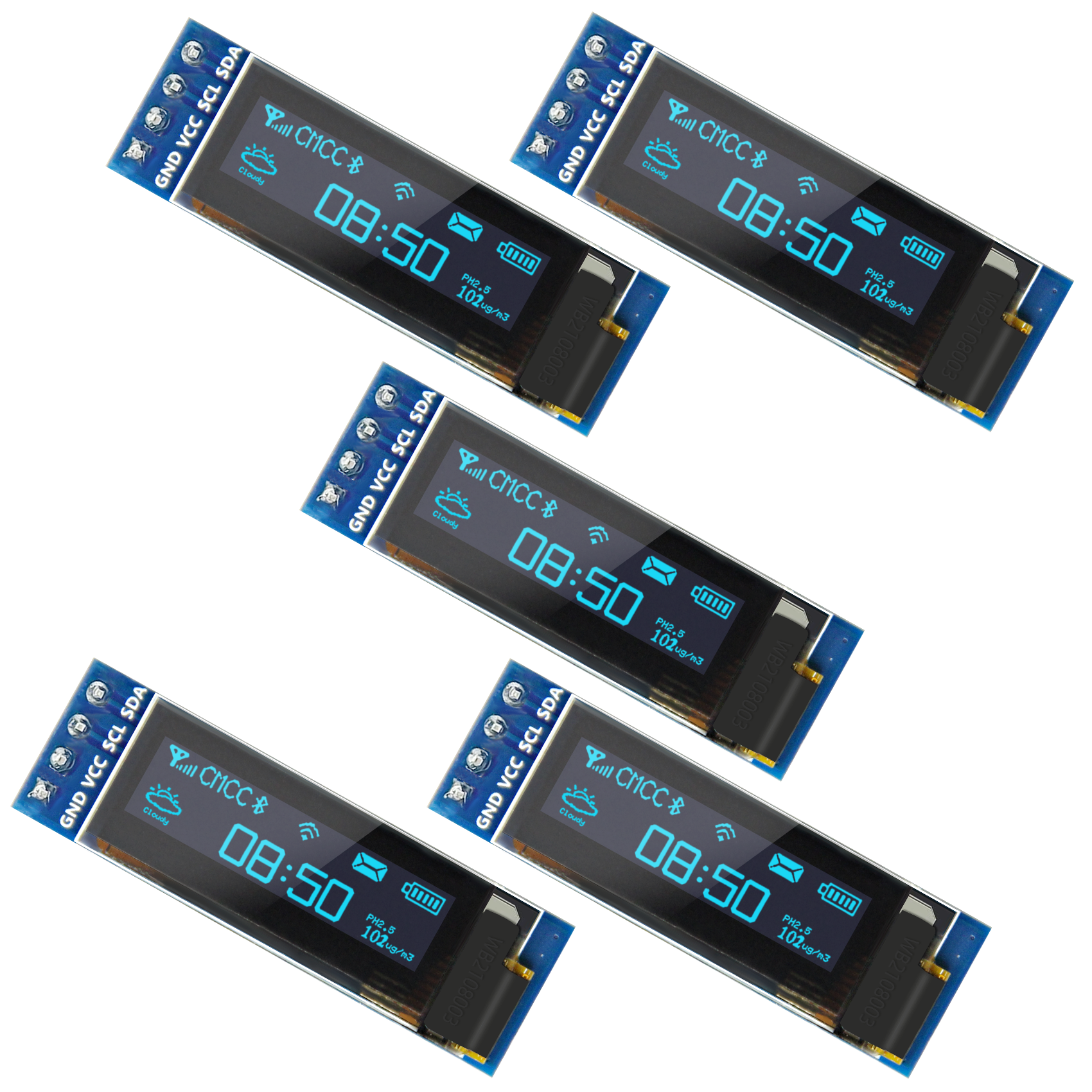 Modulo display OLED I2C da 0,91 pollici con schermo OLED SSD1306 a 4 pin 128X64 per Arduino ESP32 Raspberry Pi