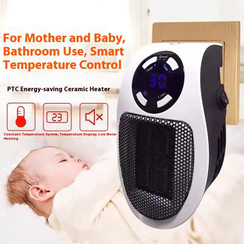 HOMFISH chauffage électrique chauffage de pièce pratique chauffage ventilateur d'air chaud mural hiver plus chaud Machine appareil ménager