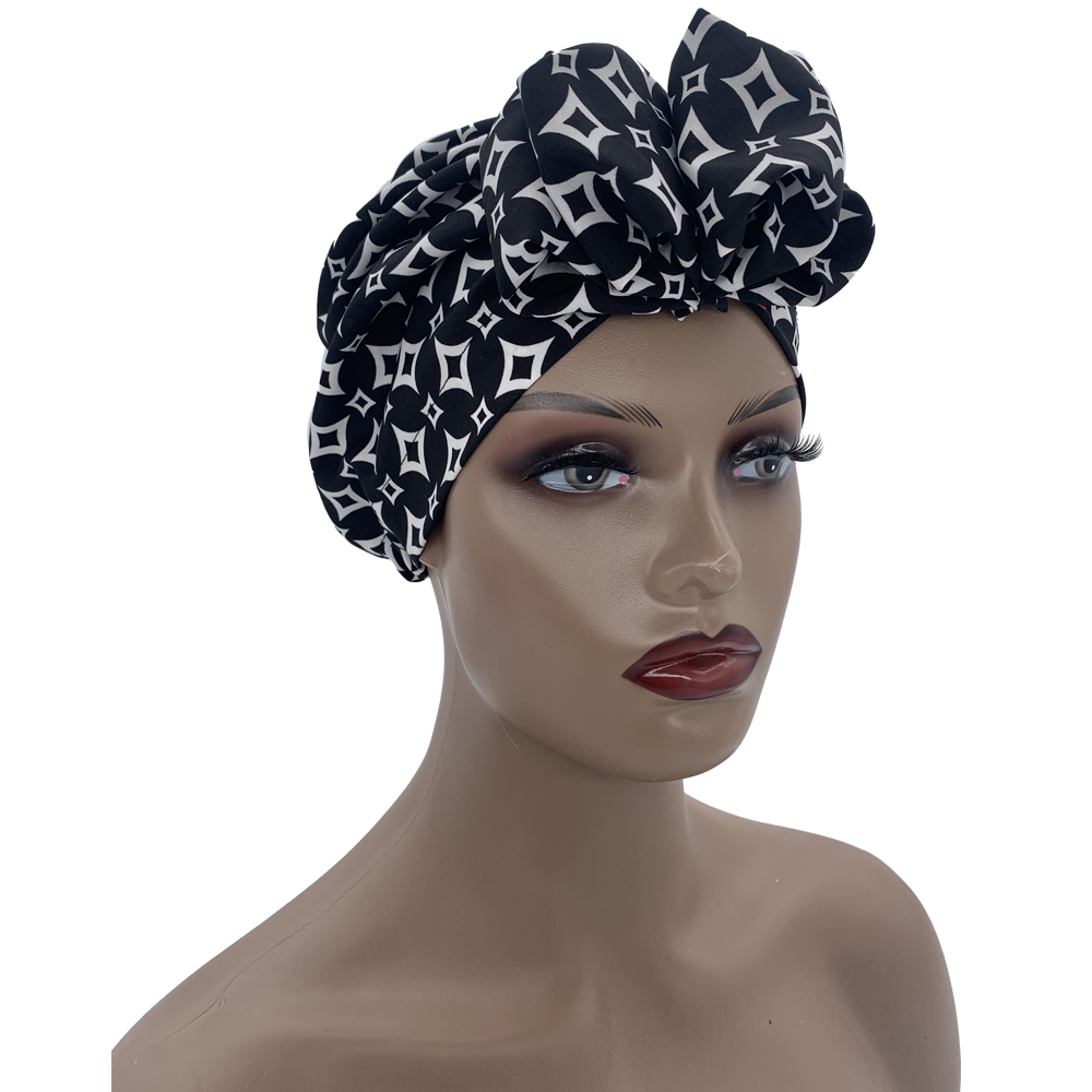 Châu Phi Đầu Đeo Retro Sang Trọng Băng Đô Cài Tóc Turban Gọng Cho Phụ Nữ Hồi Giáo Khăn Trùm Đầu Nắp Soild Màu Sắc Nữ Beanies Mũ Hồi Giáo Mũ Trụ