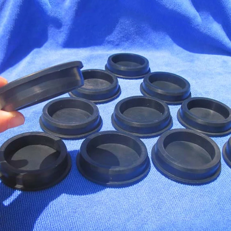 Black Round Silicone Rubber With Hole Seal Plugs Bore 6.8mm-68.6mm T Type Stopper Blanking End Caps Black