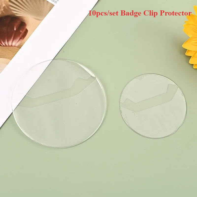 10pcs/set Anime Badge Protector Case 58mm/75mm PVC Round Shield Dustproof Display Cover for Metal Pins Student Supplies Gift