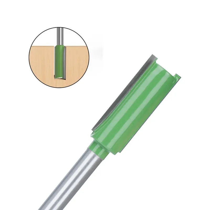 XCAN เดี่ยวคู่ขลุ่ย Straight Bit 6Mm Shank เครื่องตัดไม้ทังสเตนคาร์ไบด์ Router บิตงานไม้เครื่องมือ