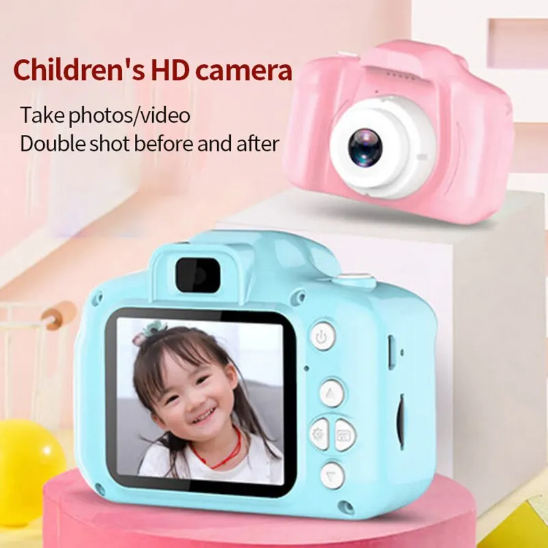 子供用ミニデジタルカメラ,HDビデオ,写真撮影,小さなおもちゃ,誕生日プレゼント,x2