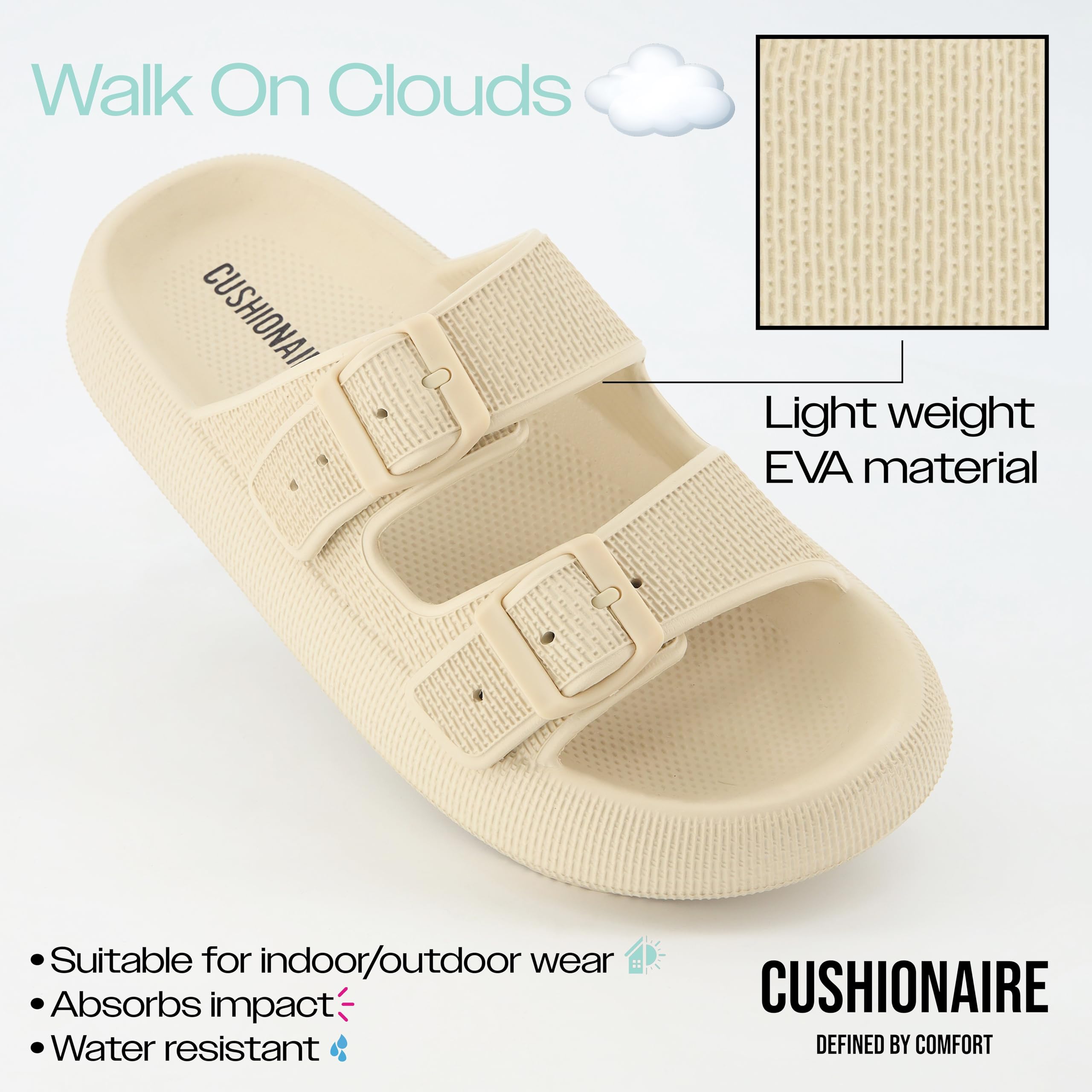 Asgard Summer Platform Sandals For Women Fashion Soft Cloud Beach Slippers With Double Buckle 2025 New Comfort EVA Flat Slides