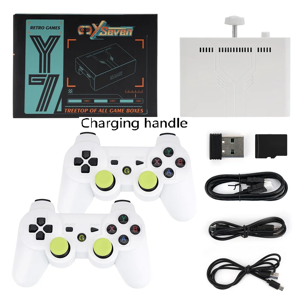 Consola de juegos Y7, 128G, 256G, sistema Linux, consola de videojuegos 4K, LPDDR4, 2GB, TV Box, controlador inalámbrico, juego Retro